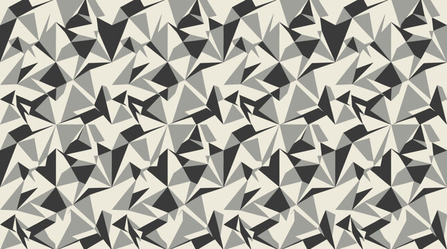 Grey and white abstract geometric triangle pattern