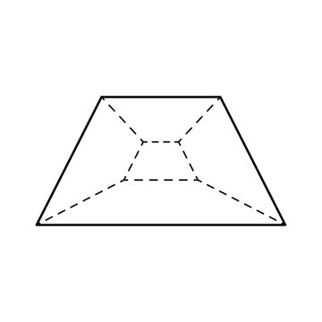 Trapezoidal Prism Shape Illustration Desin