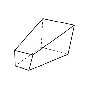 Trapezoidal Prism Shape Illustration Desin