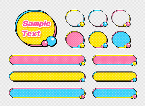 A cute and pop-style text base with circles and dots-ol