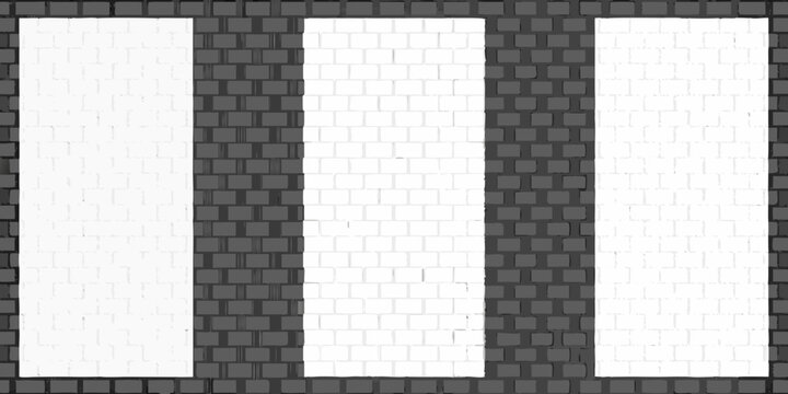 Brick wall pattern with alternating dark and light rectangular sections