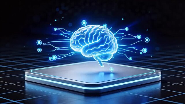 Futuristic brain with circuit connections