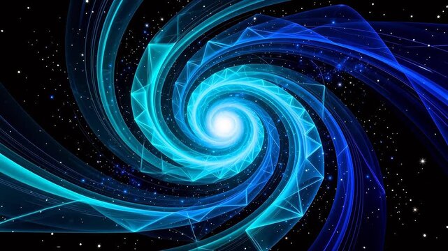 Abstract spiral galaxy in space