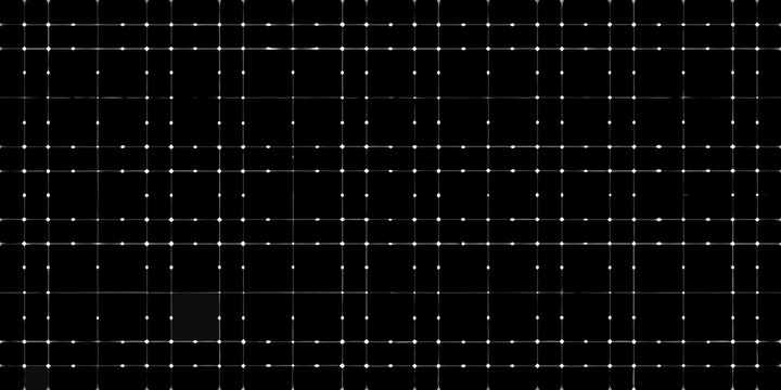 Grid pattern with white dots on a black background vector illustration