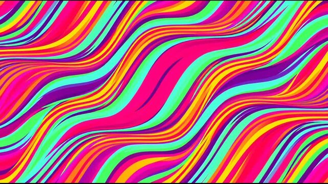 Vibrant colorful wavy pattern background.