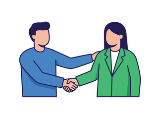 Fototapeta premium Professional business partners shaking hands together
