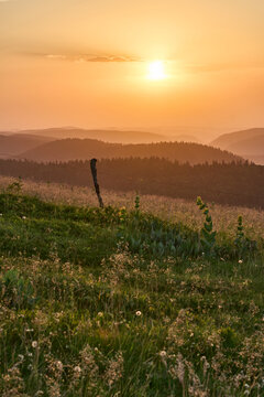 Coucher de soleil sur les Vosges