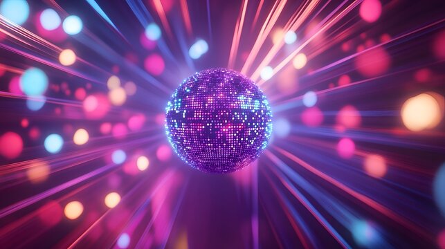 purple disco ball