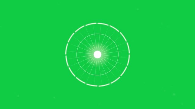 Animated Sunburst on Green Screen