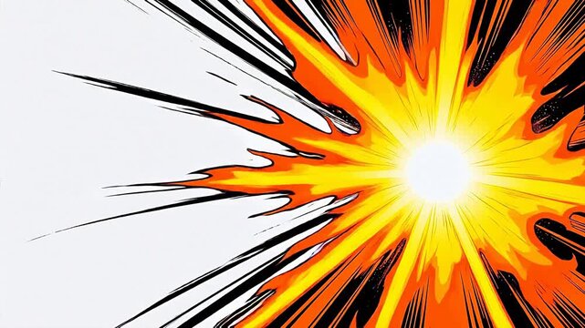 Comic style explosion graphic