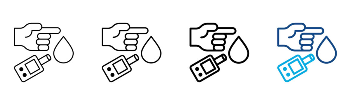 Insulin Resistance Icon Different Style Outline Collection Set Vector Illustration