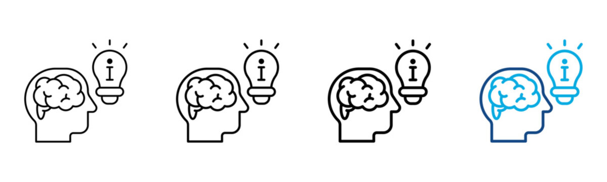 Knowledge Icon Different Style Outline Collection Set Vector Illustration