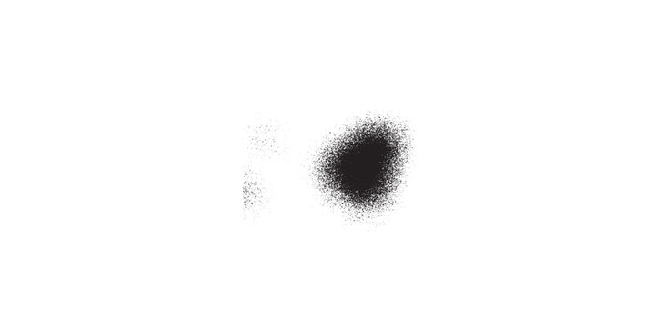 Abstract dark blob shape on white background.