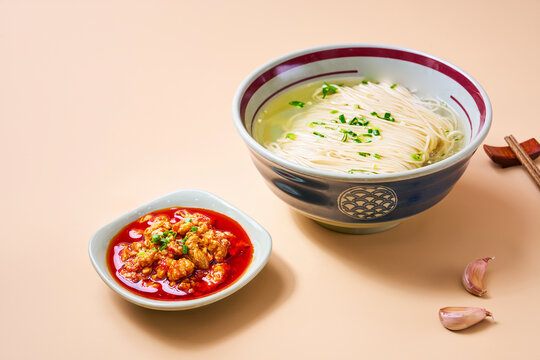 Asian cuisine noodle soup side dishes