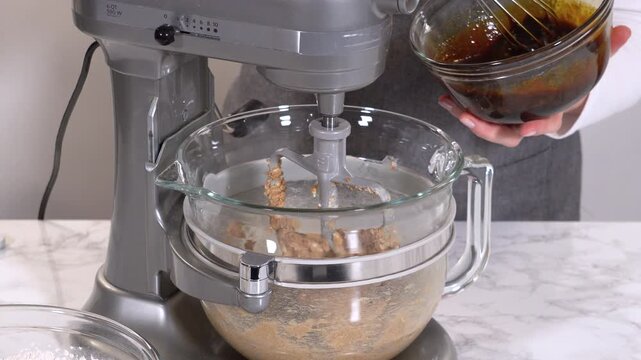 Mixer Stirring Dough Mixture