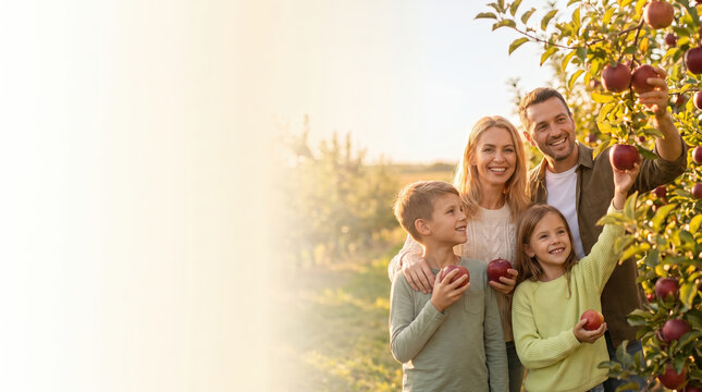 Harvesting Fresh Apples in a Scenic Autumn Orchard