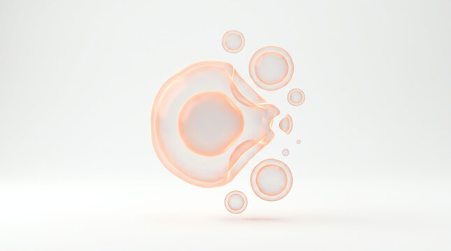 Cellular Apoptosis Medical CGI Showing Programmed Cell Death From Heat Stress