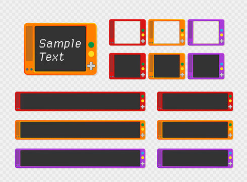 Telopbase of handheld game consoles (warm colors)-ol
