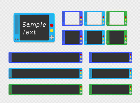 Telopbase of handheld game consoles (cool colors)-ol