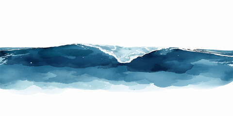 Ice and Water Landscape with Glaciers and Icebergs on Ocean, Snowy Mountains Under Blue Sky with Clouds, Winter Nature Seascape Horizon View © Al Amin