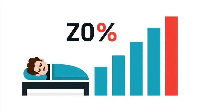 Bar graph displays how sleep quality decreases as screen time increases with a focus on a clear visual representation for easy analysis