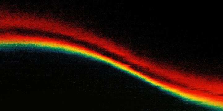 Abstract vibrant spectrum of light with red, yellow, green, and blue hues