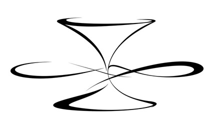 Naklejka premium Abstract infinity symbol on white background.