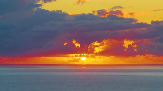 A sunset drone clip captured in the Caribbean with a zoom lens in 4k