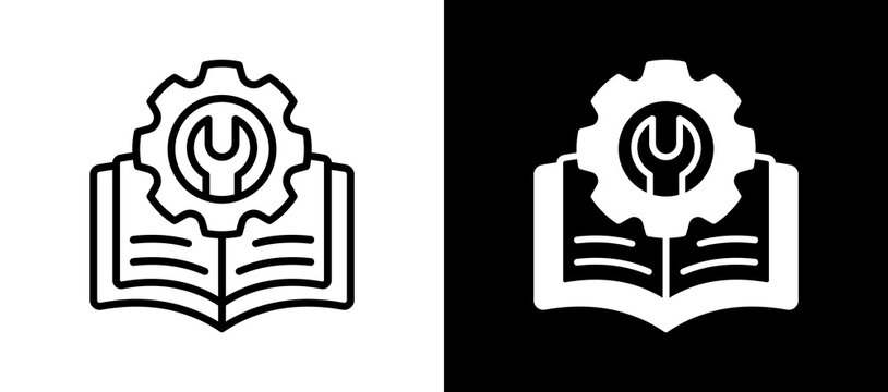Technical Knowledge whiteblack icon