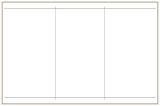 Aged newspaper column frame. Isolated transparent PNG retro journal overlay border.