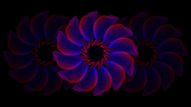 nice red wave mesh issustrator strock round flowers in dark background 4k wallpaper images design