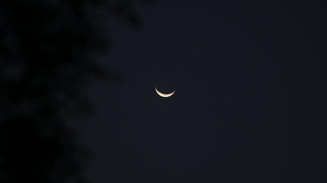 Clouds obstruct the visibility of the Moon on Chand Raat (the night for moon-sighting before Eid) in most parts of India. On the day after Eid, the Waxing Crescent Moon or new moon rises in the sky.
