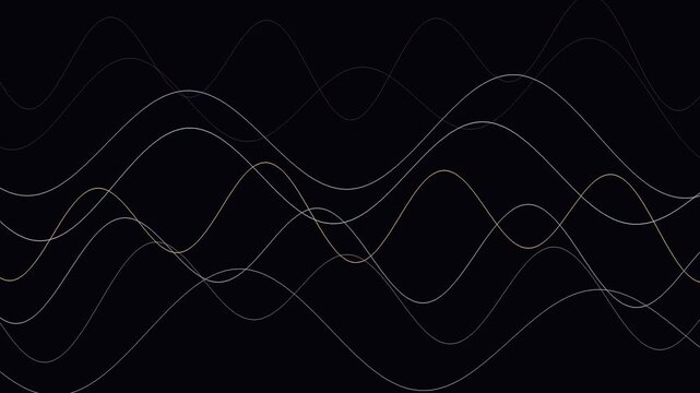 Abstract wavy lines background with subtle digital sound wave patterns creating a modern technological design for data visualization and audio concepts.