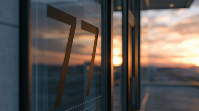 Large bold statistical callout design featuring oversized number eighty-seven with supporting descriptor text, subtle rule lines, and minimal layout structure, golden hour