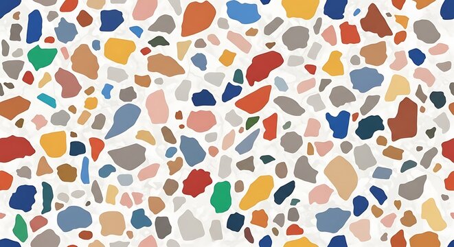 Colorful terrazzo pattern background texture.