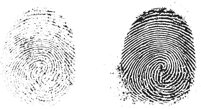 Grunge Fingerprint Ink Pattern Collection, Abstract Handprint Brush Marks with Distressed Overlay and Artistic Print Design.