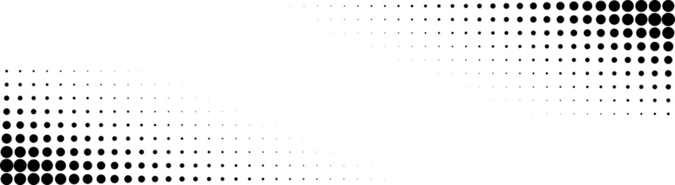 Dot corner pattern, halftone gradient square