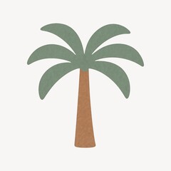 Fototapeta premium Tropical palm tree illustration