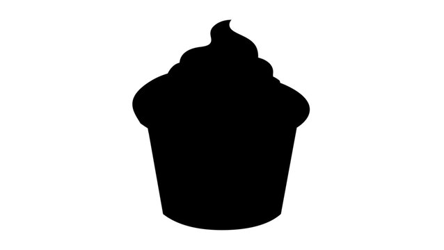 Modern clean flat vector line icon featuring a frozen yogurt cup, suited to sweet shop identities, loyalty cards, menus, and mobile ordering.