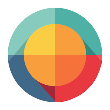 Flat color wheel vector design