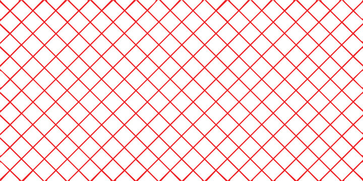 Red vector graphic illustration of a diamond shaped pattern on a white background with crisscross lines forming a mesh like design