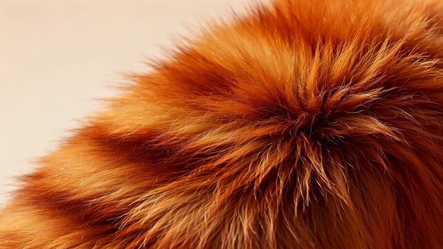 Closeup of orange fur texture