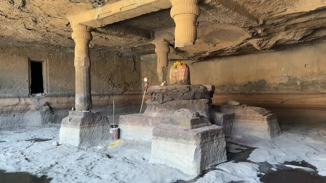 Sacred Shivling panaromic shot at Harishchandragad o