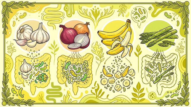 Healthy prebiotic foods for gut microbiome and digestion support