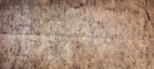 Fototapeta premium Aged paper texture background with natural fibers and copy space in panoramic format