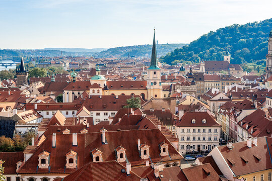 Prague vista historic architecture daytime