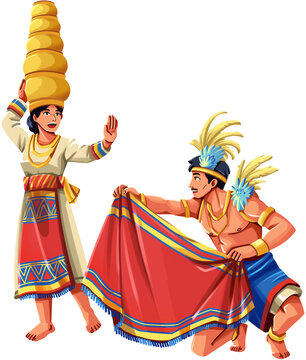 Banga Philippines Traditional Dance Illustration