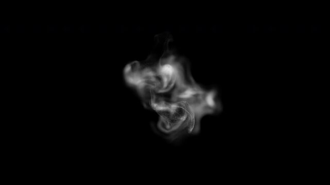 Flowing White Smoke Transition Clip