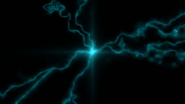 Flash FX electric lightning animation transparent background, anime cartoon energy explosion thunder strike loop