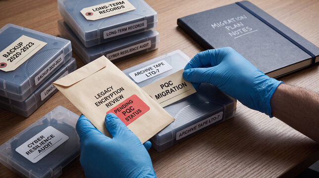 Legacy encryption review for PQC migration with archive tapes and backup records